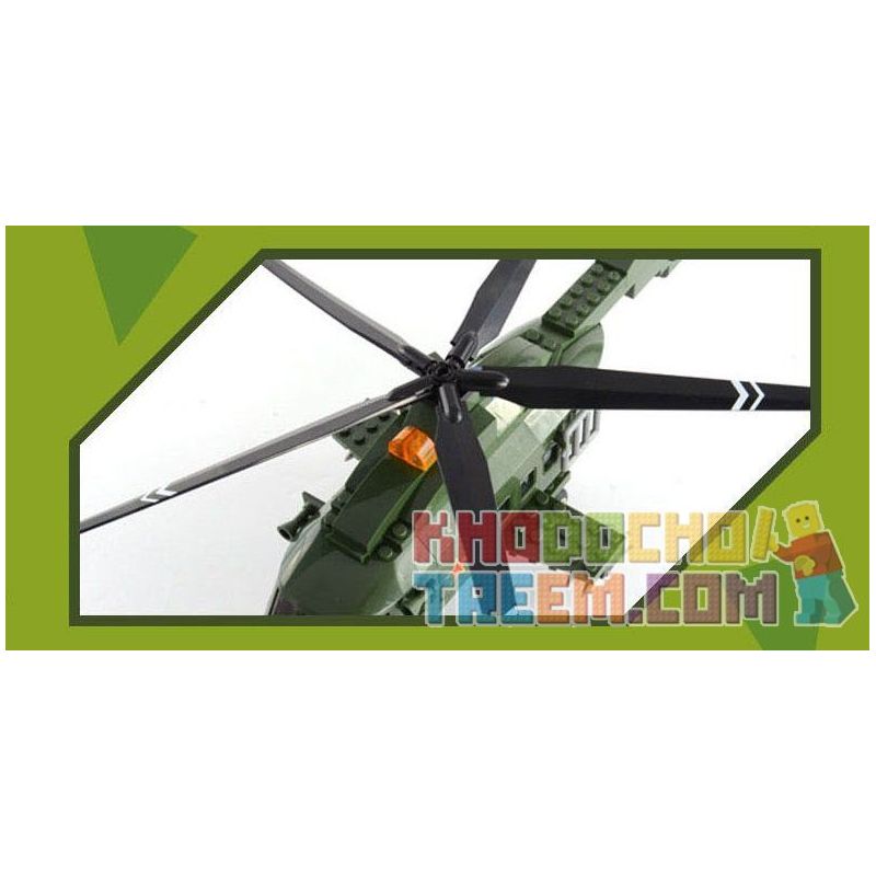 WOMA C0705 0705 Xếp hình kiểu  MILITARY ARMY Helicopter Trực Thăng 177 khối