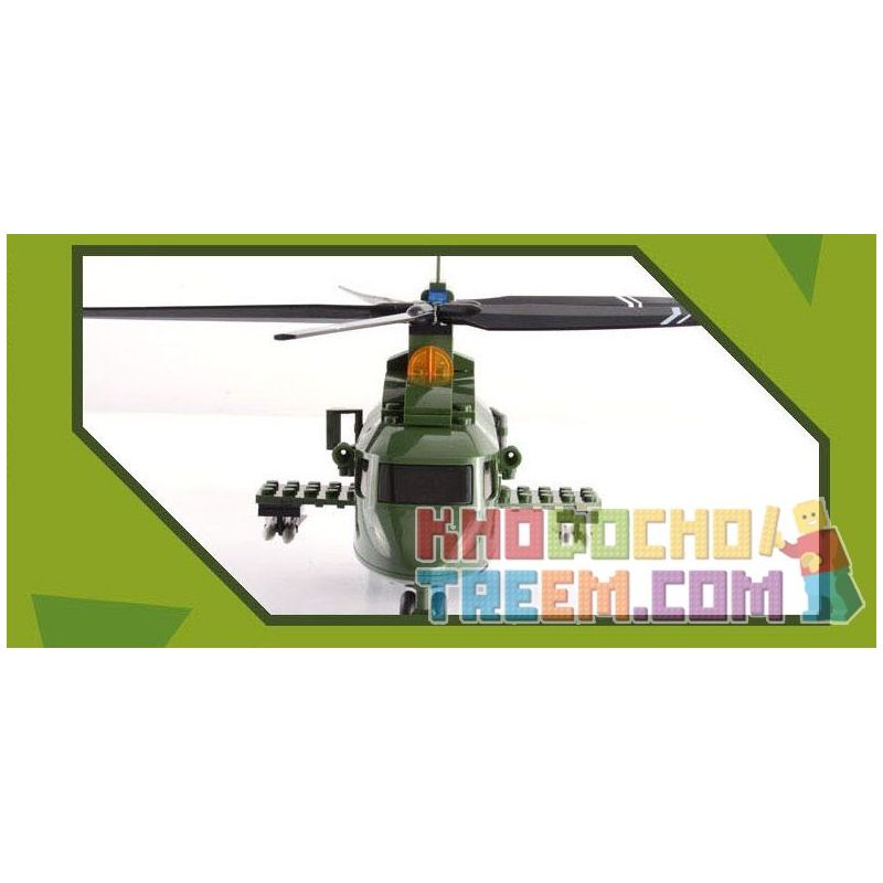 WOMA C0705 0705 Xếp hình kiểu  MILITARY ARMY Helicopter Trực Thăng 177 khối