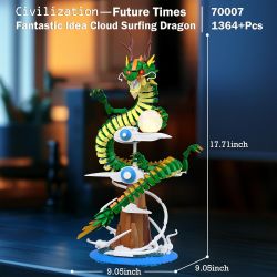 JMBRICKLAYER 70007 RỒNG THẦN THÁNH bộ đồ chơi xếp lắp ráp ghép mô hình FANTASTIC IDEA CLOUD SURFING DRAGON 1364 khối