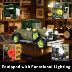 JMBRICKLAYER 50001 XE CỔ ĐIỂN bộ đồ chơi xếp lắp ráp ghép mô hình VINTAGE CAR MODEL DELUXE COUPE 1297 khối