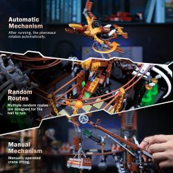 JMBRICKLAYER 70003 DÂY CHUYỀN LẮP RÁP BÓNG CỦA NHÀ MÁY KHỦNG LONG bộ đồ chơi xếp lắp ráp ghép mô hình Technic FANTASTIC IDEA DINOSAUR FACTORY STEAMPUNK MARBLE RUN GREAT BALL Kỹ Thuật Công Nghệ Cao Mô Hình Phương Tiện 5391 khối