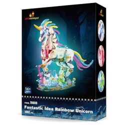 JMBRICKLAYER 70008 CẦU VỒNG KỲ LÂN bộ đồ chơi xếp lắp ráp ghép mô hình FANTASTIC IDEA RAINBOW UNICORN 1492 khối