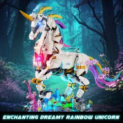 JMBRICKLAYER 70008 CẦU VỒNG KỲ LÂN bộ đồ chơi xếp lắp ráp ghép mô hình FANTASTIC IDEA RAINBOW UNICORN 1492 khối