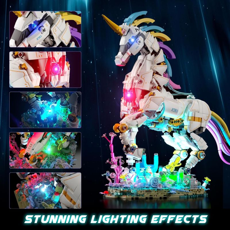JMBRICKLAYER 70008 CẦU VỒNG KỲ LÂN bộ đồ chơi xếp lắp ráp ghép mô hình FANTASTIC IDEA RAINBOW UNICORN 1492 khối