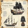 JMBRICKLAYER 40002 TÀU CƯỚP BIỂN ĐEN bộ đồ chơi xếp lắp ráp ghép mô hình Pirates Of The Caribbean THE PEARL PIRATE Cướp Biển Vùng Caribe 1713 khối