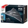 SLUBAN M38-B1569 B1569 1569 M38B1569 38-B1569 MÁY BAY CHIẾN ĐẤU J-36 NỀN TẢNG TÀNG HÌNH THẾ HỆ THỨ SÁU tỷ lệ 1:44 bộ đồ chơi xếp lắp ráp ghép mô hình Military Army Quân Sự Bộ Đội 1182 khối