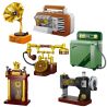 FORANGE FC8281 8281 6 THIẾT BỊ RETRO MÁY GHI ÂM ĐIỆN THOẠI GIẶT ĐỒNG HỒ CON LẮC MAY bộ đồ chơi xếp lắp ráp ghép mô hình 658 khối