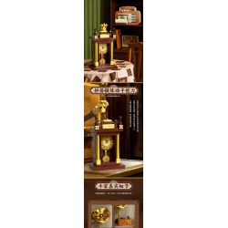 FORANGE FC8281 8281 6 THIẾT BỊ RETRO MÁY GHI ÂM ĐIỆN THOẠI GIẶT ĐỒNG HỒ CON LẮC MAY bộ đồ chơi xếp lắp ráp ghép mô hình 658 khối