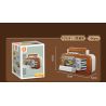 FORANGE FC8281 8281 6 THIẾT BỊ RETRO MÁY GHI ÂM ĐIỆN THOẠI GIẶT ĐỒNG HỒ CON LẮC MAY bộ đồ chơi xếp lắp ráp ghép mô hình 658 khối
