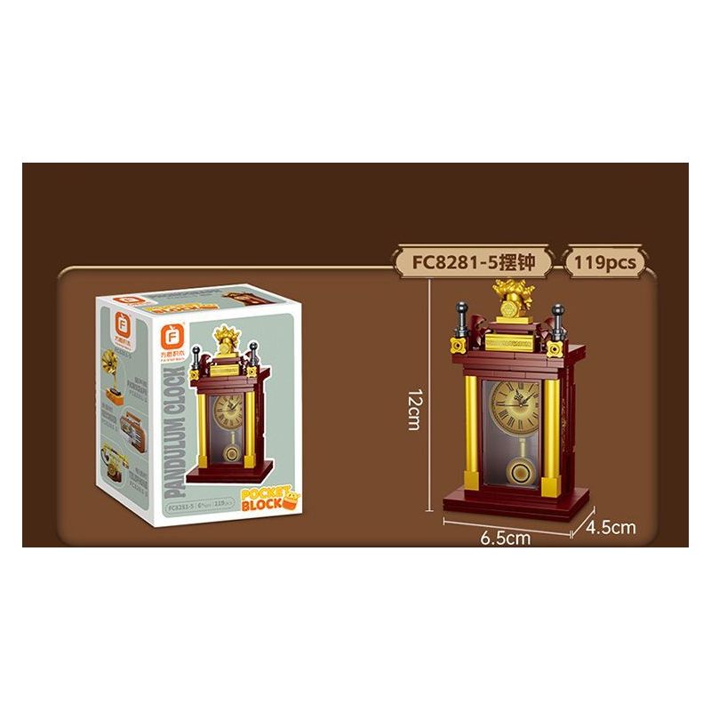 FORANGE FC8281 8281 6 THIẾT BỊ RETRO MÁY GHI ÂM ĐIỆN THOẠI GIẶT ĐỒNG HỒ CON LẮC MAY bộ đồ chơi xếp lắp ráp ghép mô hình 658 khối