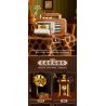 FORANGE FC8281 8281 6 THIẾT BỊ RETRO MÁY GHI ÂM ĐIỆN THOẠI GIẶT ĐỒNG HỒ CON LẮC MAY bộ đồ chơi xếp lắp ráp ghép mô hình 658 khối