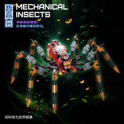 ZHEGAO 663504 CÔN TRÙNG CƠ HỌC PHÁT SÁNG 4 LOẠI BỌ CẠP RẾT BƯỚM NHỆN bộ đồ chơi xếp lắp ráp ghép mô hình MECHANICAL INSECTS 1099 khối