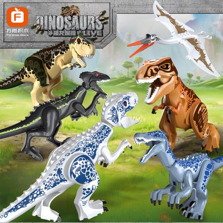 FORANGE FC3727 3727 KHỦNG LONG CHIẾN ĐẤU 6 bộ đồ chơi xếp lắp ráp ghép mô hình Dino