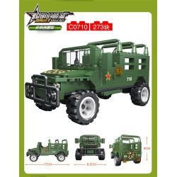 WOMA C0710 0710 Xếp hình kiểu  MILITARY ARMY Beijing Jeep Voluma Xe Jeep 273 khối