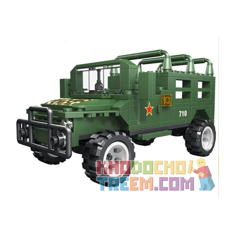 WOMA C0710 0710 Xếp hình kiểu Lego MILITARY ARMY Beijing Jeep Voluma Xe Jeep 273 khối