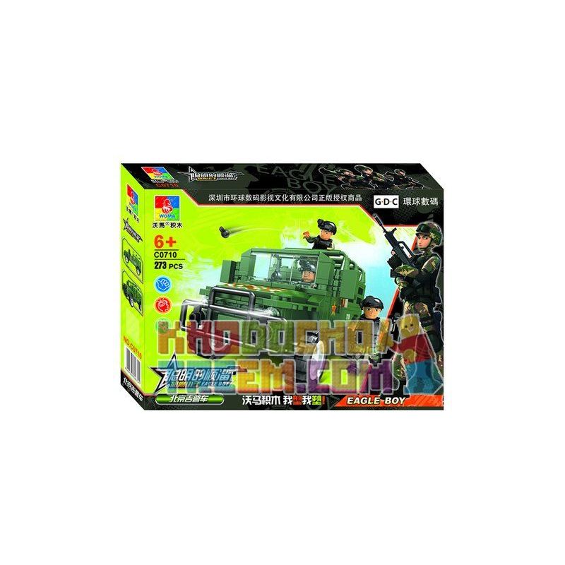 WOMA C0710 0710 Xếp hình kiểu  MILITARY ARMY Beijing Jeep Voluma Xe Jeep 273 khối