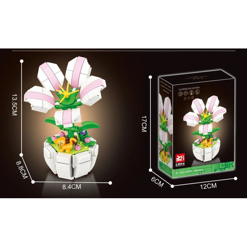 MASAHIRO 33034 HOA HUỆ bộ đồ chơi xếp lắp ráp ghép mô hình Creator Sáng Tạo 164 khối