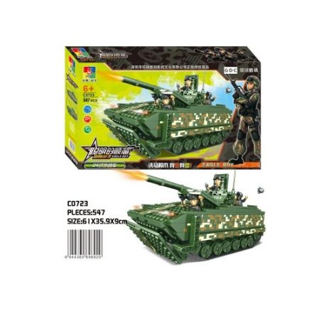 WOMA C0723 0723 Xếp hình kiểu  MILITARY ARMY Tank Xe Tăng 547 khối