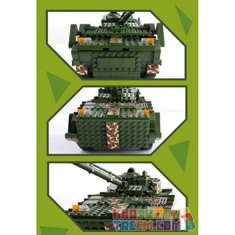 WOMA C0723 0723 Xếp hình kiểu  MILITARY ARMY Tank Xe Tăng 547 khối