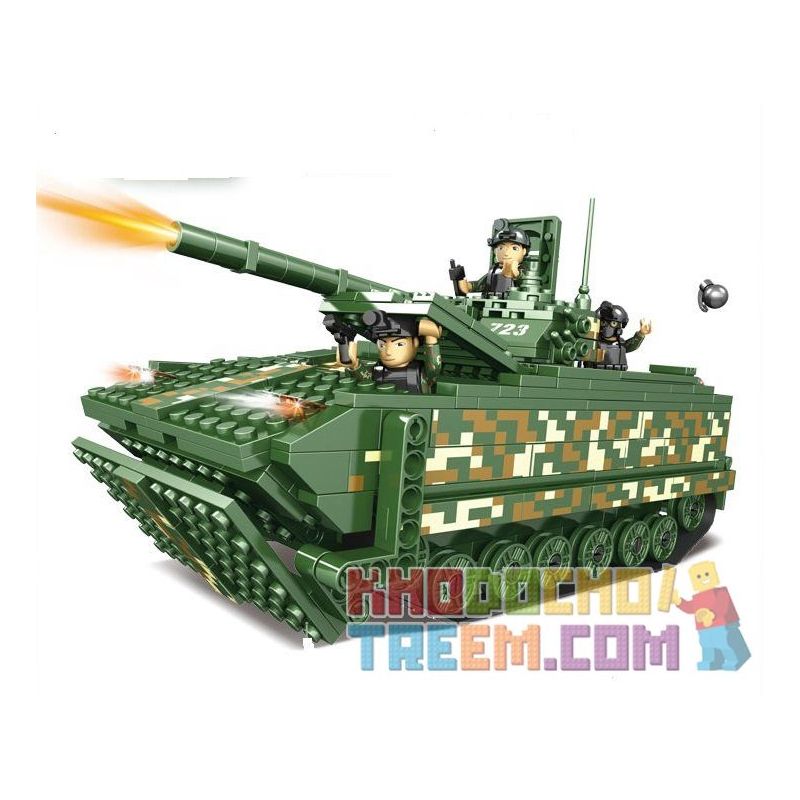 WOMA C0723 0723 Xếp hình kiểu Lego MILITARY ARMY Tank Xe Tăng 547 khối
