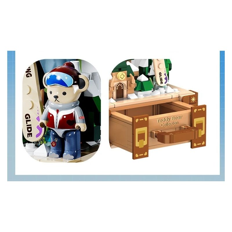 INBRIXX 881311 GẤU BÔNG CUỘC SỐNG NỔI RỘNG VÀ HẸP THÀNH ĐÔ BASHU bộ đồ chơi xếp lắp ráp ghép mô hình 511 khối