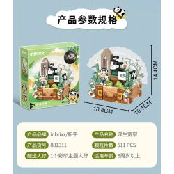 INBRIXX 881311 GẤU BÔNG CUỘC SỐNG NỔI RỘNG VÀ HẸP THÀNH ĐÔ BASHU bộ đồ chơi xếp lắp ráp ghép mô hình 511 khối