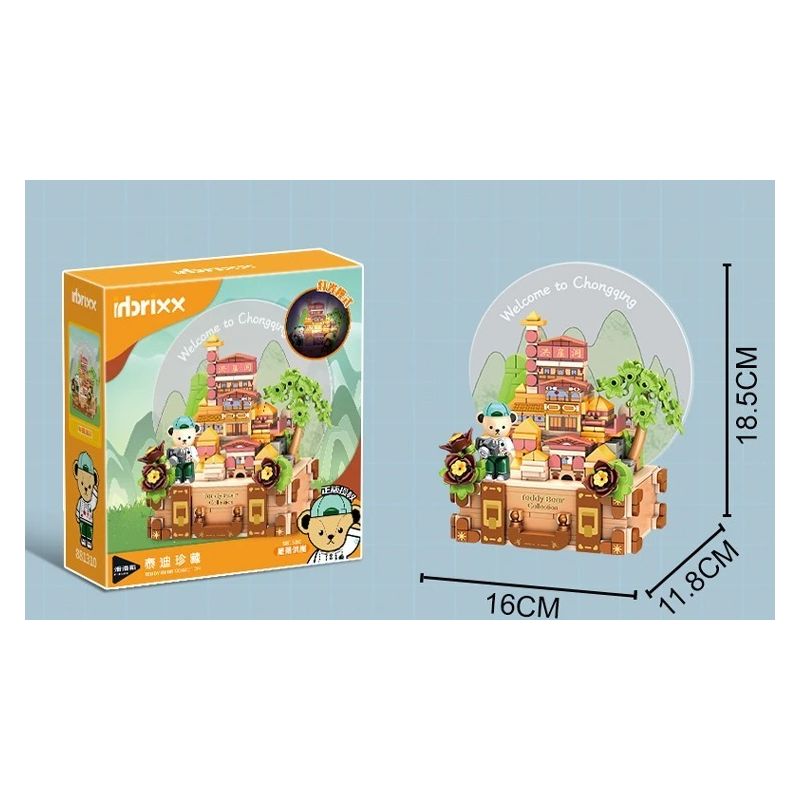 INBRIXX 881311 GẤU BÔNG CUỘC SỐNG NỔI RỘNG VÀ HẸP THÀNH ĐÔ BASHU bộ đồ chơi xếp lắp ráp ghép mô hình 511 khối