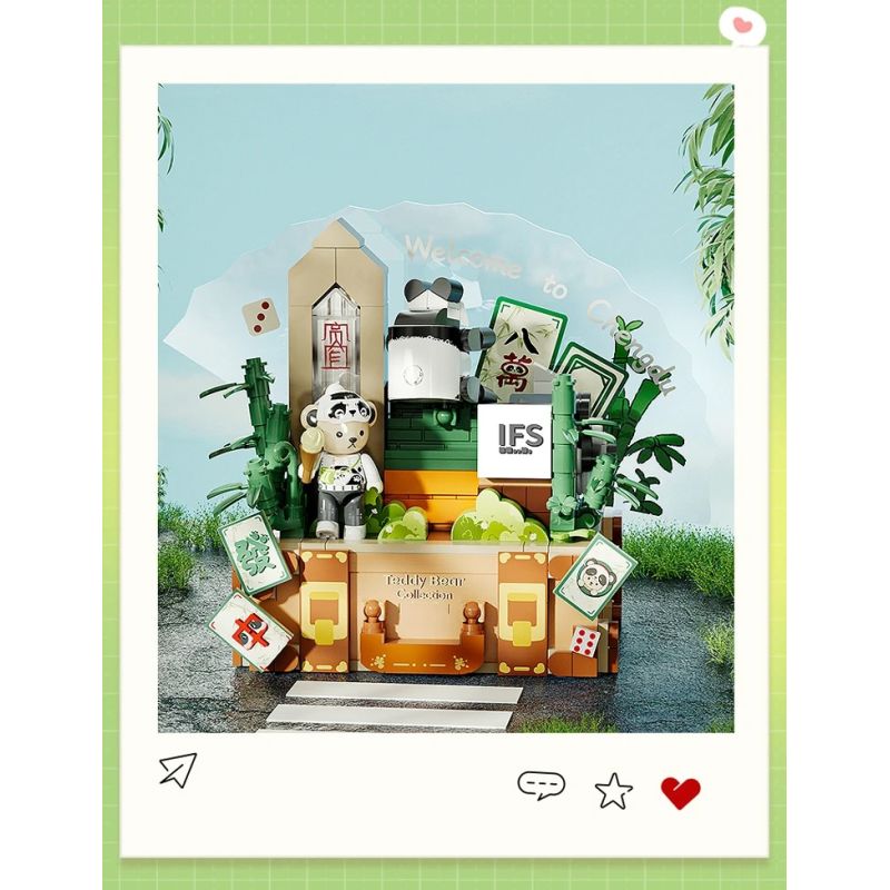 INBRIXX 881311 GẤU BÔNG CUỘC SỐNG NỔI RỘNG VÀ HẸP THÀNH ĐÔ BASHU bộ đồ chơi xếp lắp ráp ghép mô hình 511 khối