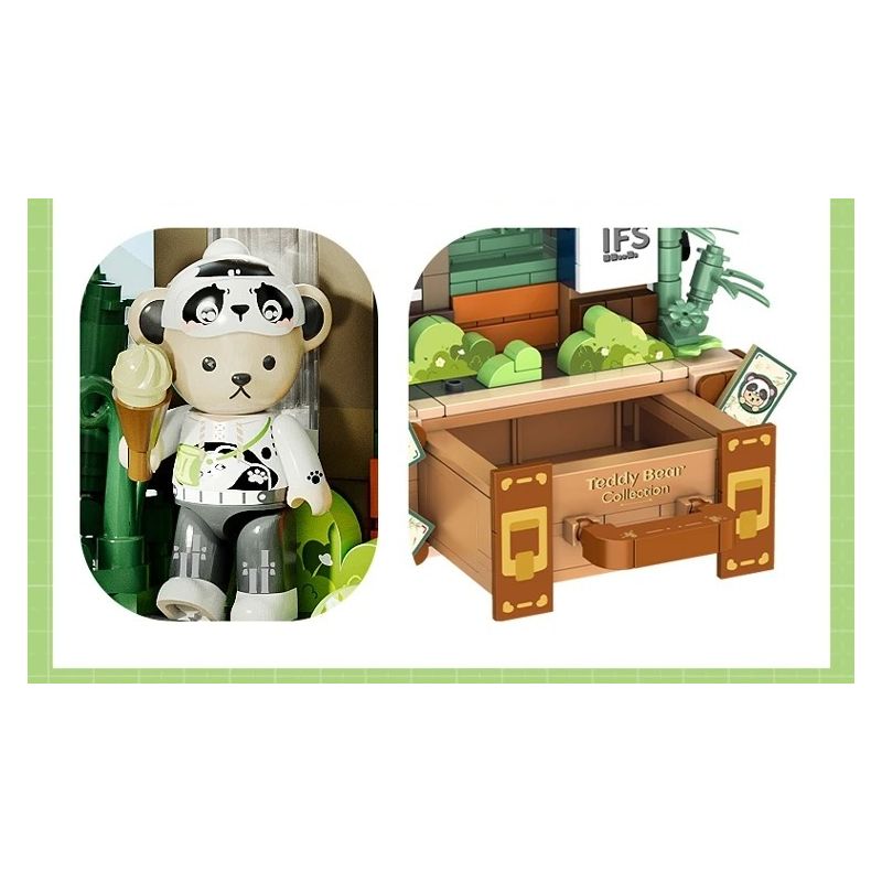 INBRIXX 881311 GẤU BÔNG CUỘC SỐNG NỔI RỘNG VÀ HẸP THÀNH ĐÔ BASHU bộ đồ chơi xếp lắp ráp ghép mô hình 511 khối