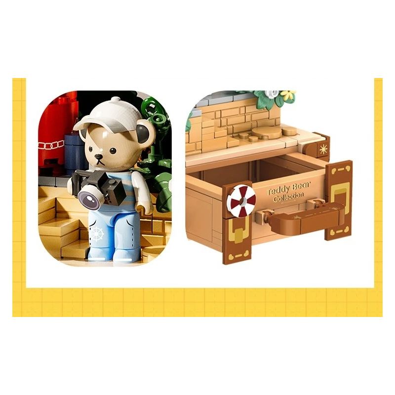 INBRIXX 881311 GẤU BÔNG CUỘC SỐNG NỔI RỘNG VÀ HẸP THÀNH ĐÔ BASHU bộ đồ chơi xếp lắp ráp ghép mô hình 511 khối