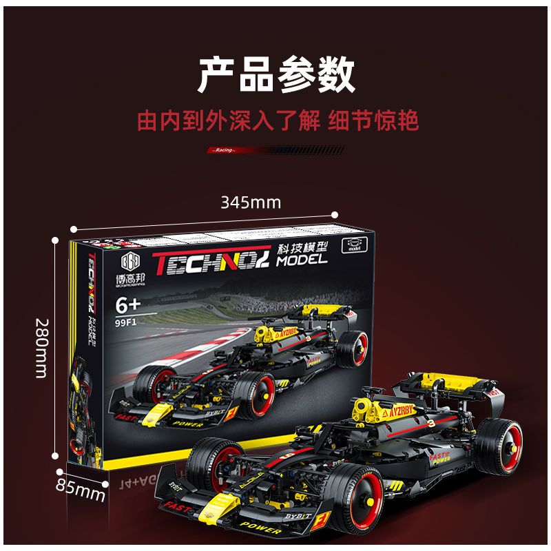 BOGAOBON 99F1 CÔNG THỨC XE ĐUA F1 bộ đồ chơi xếp lắp ráp ghép mô hình Technic Kỹ Thuật Công Nghệ Cao Mô Hình Phương Tiện 1039 khối