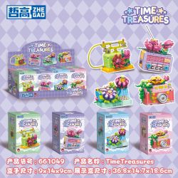 ZHEGAO 661049 THỜI GIAN HUAYING YUESHE 4 LẦN ĐIỆN THOẠI RADIO MÁY ĐÁNH CHỮ ẢNH bộ đồ chơi xếp lắp ráp ghép mô hình TIME TREASURES