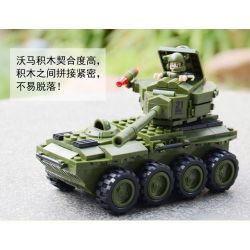 WOMA J5821 5821 Xếp hình kiểu  MILITARY ARMY 3 In 1 Armoured Car 3 Mẫu Thiết Bị Quân Sự 203 khối