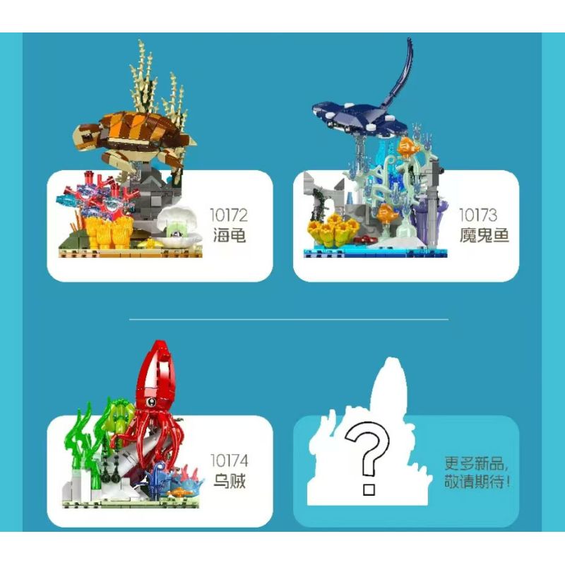 MouldKing 10173 Mould King 10173 BẢN CHẤT TUYỆT VỜI CÁ QUỶ bộ đồ chơi xếp lắp ráp ghép mô hình Arts & Crafts FANTASTIC NATURE MANTA RAY 411 khối