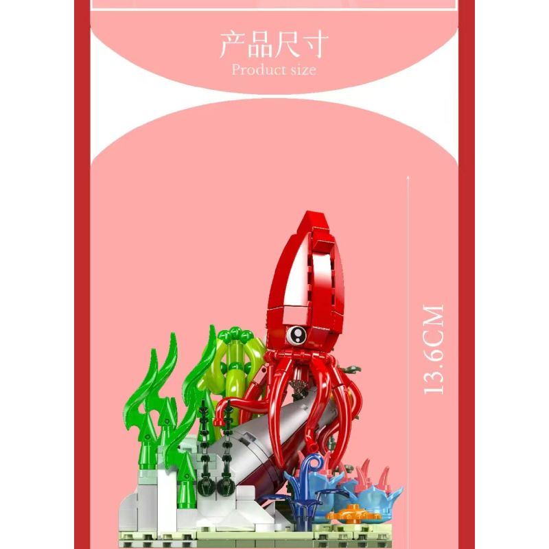 MouldKing 10174 Mould King 10174 BẢN CHẤT TUYỆT VỜI MỰC bộ đồ chơi xếp lắp ráp ghép mô hình Arts & Crafts FANTASTIC NATURE SQUID 416 khối