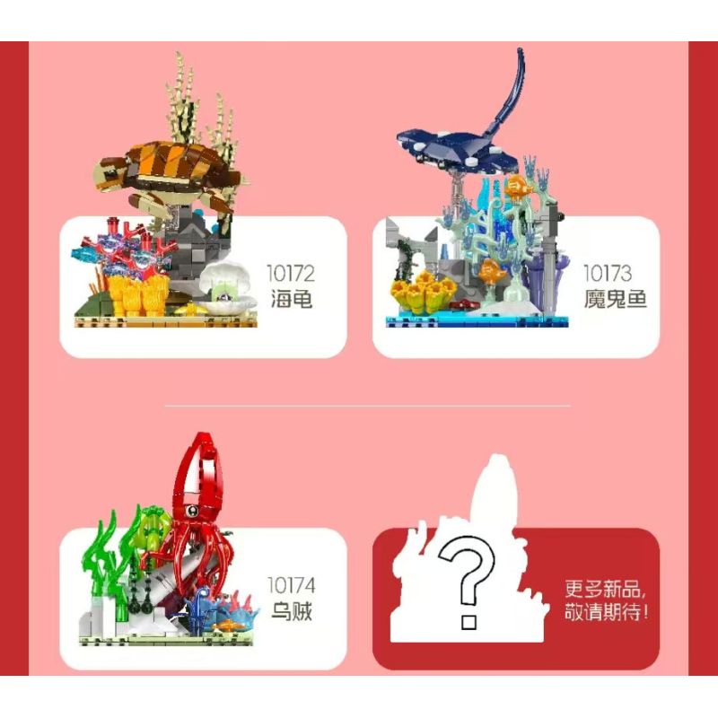 MouldKing 10174 Mould King 10174 BẢN CHẤT TUYỆT VỜI MỰC bộ đồ chơi xếp lắp ráp ghép mô hình Arts & Crafts FANTASTIC NATURE SQUID 416 khối