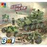 WOMA J5821 5821 Xếp hình kiểu  MILITARY ARMY 3 In 1 Armoured Car 3 Mẫu Thiết Bị Quân Sự 203 khối