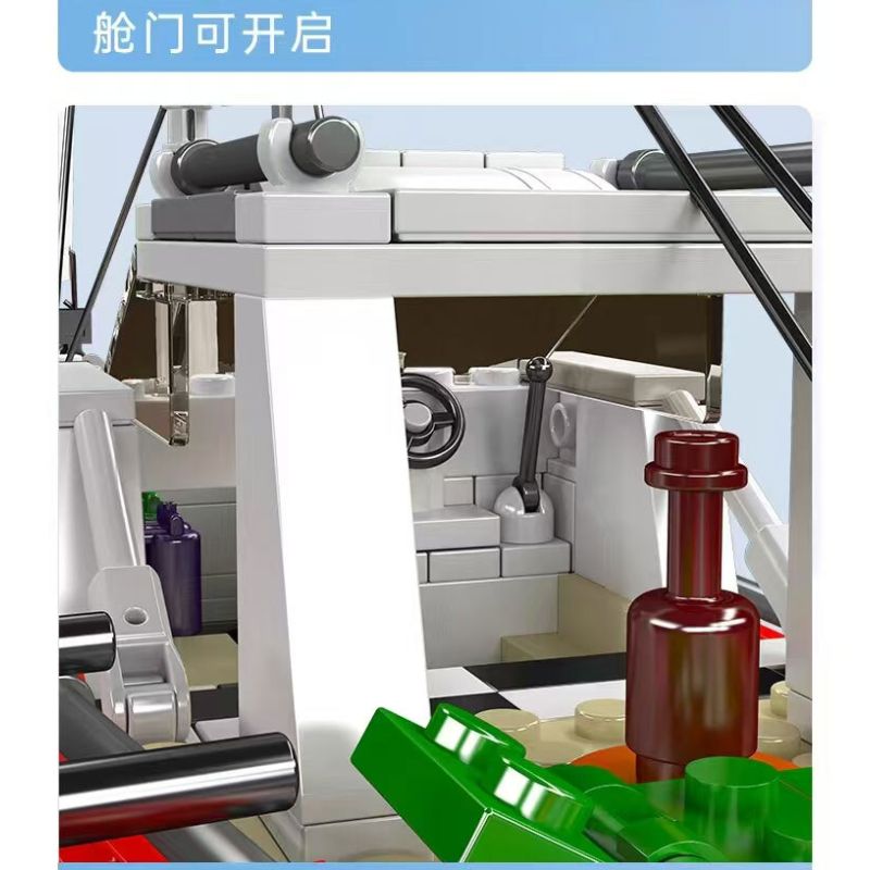 MouldKing 10190 Mould King 10190 MÔ HÌNH TÀU THUYỀN HIỆN ĐẠI bộ đồ chơi xếp lắp ráp ghép mô hình City MODERN SAILBOAT Thành Phố 767 khối