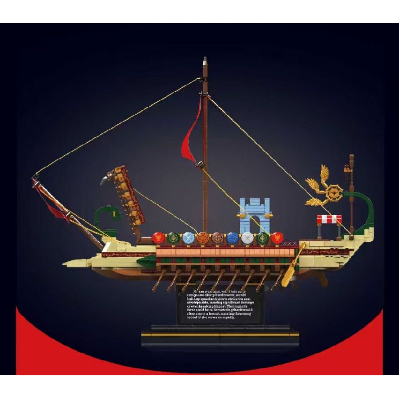 MouldKing 10156 Mould King 10156 MÔ HÌNH TÀU CHIẾN LA MÃ bộ đồ chơi xếp lắp ráp ghép mô hình Historical ROMAN WARSHIP 1466 khối