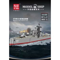 MouldKing 10133 Mould King 10133 MÔ HÌNH TÀU KHU TRỤC CẤP BATEL bộ đồ chơi xếp lắp ráp ghép mô hình Military Army BATTLE CLASS DESTROYER Quân Sự Bộ Đội 1815 khối