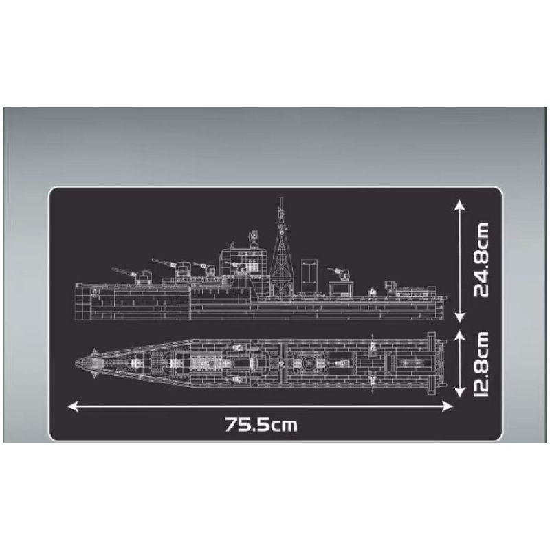 MouldKing 10133 Mould King 10133 MÔ HÌNH TÀU KHU TRỤC CẤP BATEL bộ đồ chơi xếp lắp ráp ghép mô hình Military Army BATTLE CLASS DESTROYER Quân Sự Bộ Đội 1815 khối