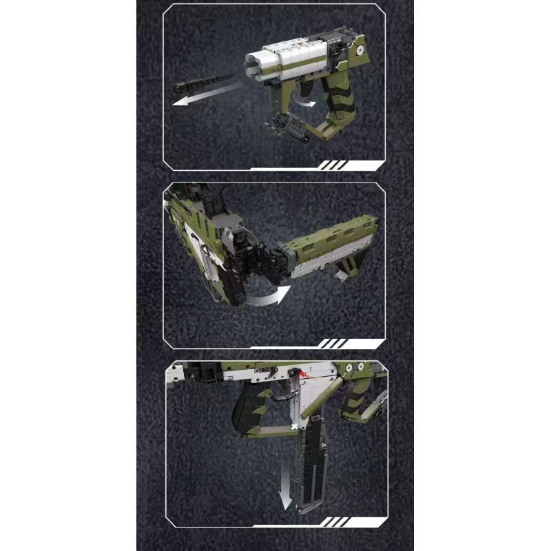 MouldKing 14032 Mould King 14032 SÚNG TRƯỜNG TẤN CÔNG DY-01 bộ đồ chơi xếp lắp ráp ghép mô hình Military Army DY-01 ASSAULT RIFLE Quân Sự Bộ Đội 2848 khối