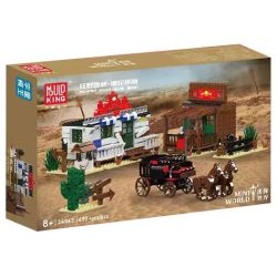 MouldKing 24062 Mould King 24062 MINI WORLD WILD WEST BANK CƯỚP bộ đồ chơi xếp lắp ráp ghép mô hình Western WILD WEST BANK HEIST Trung Cổ 693 khối