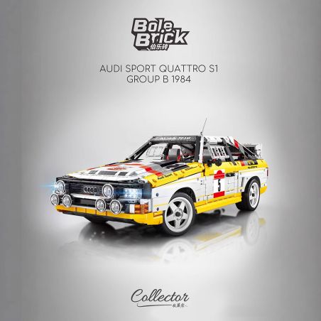 BOLE BRICK YC-23043 23043 YC23043 AUDI S1 tỷ lệ 1:8 bộ đồ chơi xếp lắp ráp ghép mô hình Technic AUDI SPORT QUATTRO S1 GROUP B 1984 Kỹ Thuật Công Nghệ Cao Mô Hình Phương Tiện 3887 khối