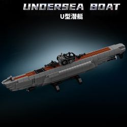 LE YI 66078 TÀU NGẦM HÌNH CHỮ TRONG THẾ CHIẾN II bộ đồ chơi xếp lắp ráp ghép mô hình Military Army UNDERSEA BOAT Quân Sự Bộ Đội 738 khối