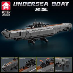 LE YI 66078 TÀU NGẦM HÌNH CHỮ TRONG THẾ CHIẾN II bộ đồ chơi xếp lắp ráp ghép mô hình Military Army UNDERSEA BOAT Quân Sự Bộ Đội 738 khối