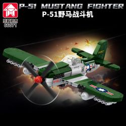 LE YI 66071 MÁY BAY CHIẾN ĐẤU P-51 MUSTANG bộ đồ chơi xếp lắp ráp ghép mô hình Military Army P-51 MUSTANG FIGHTER Quân Sự Bộ Đội