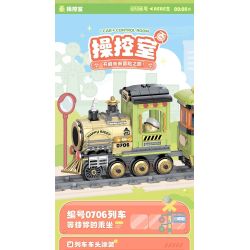 TOP TOY TC1737 1737 LITTLE PARROT BEBE TIME TRAIN COFFEE CART bộ đồ chơi xếp lắp ráp ghép mô hình 400 khối