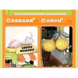 TOP TOY TC1737 1737 LITTLE PARROT BEBE TIME TRAIN COFFEE CART bộ đồ chơi xếp lắp ráp ghép mô hình 400 khối