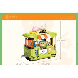 TOP TOY TC1737 1737 LITTLE PARROT BEBE TIME TRAIN COFFEE CART bộ đồ chơi xếp lắp ráp ghép mô hình 400 khối